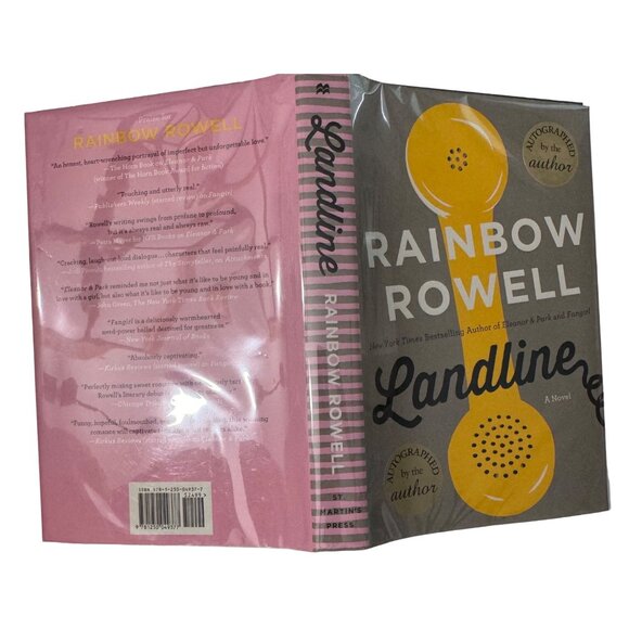 Rainbow Rowell Landline Hardcover Signed 1st Ed 2014 Hardcover DJ Humor - Picture 11 of 14